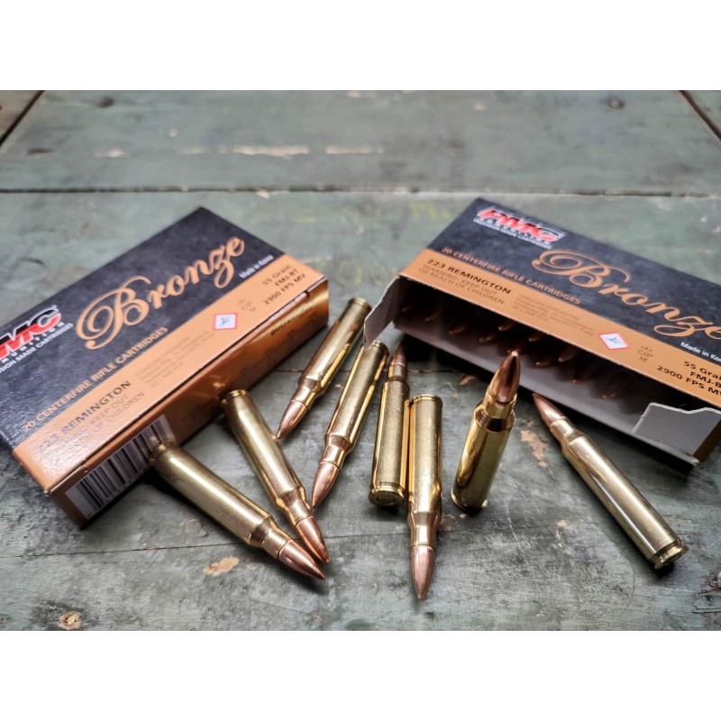 Kal. .223Rem PMC Bronze FMJ 55gr – sprawdzona amunicja treningowa dla karabinków .223 Rem