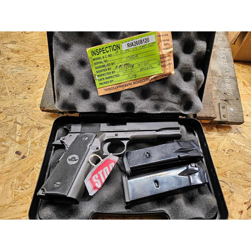 Pistolet R.I.A 1911 A2 kal. .45 ACP: ergonomia, balistyka i zastosowanie na strzelnicy