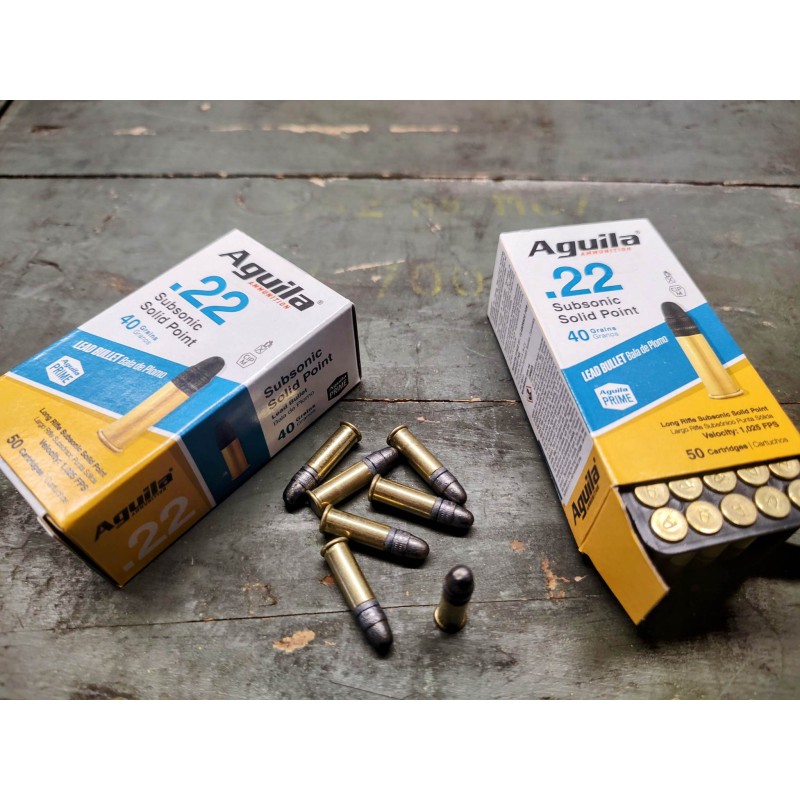 Kal. .22LR Aguila SUBSONIC 40gr – ciche strzelanie, precyzja i praktyka