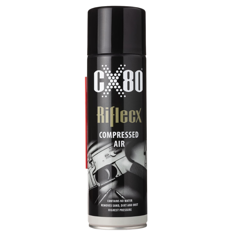 Sprężone powietrze do czyszczenia broni: RifleCX CompressedAir 500 ml w praktyce